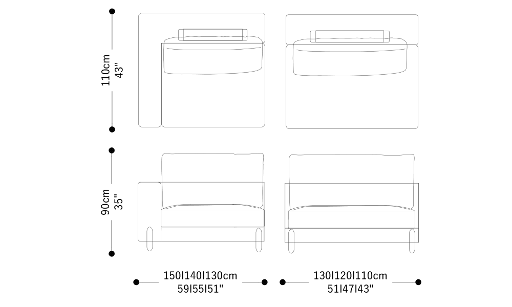 Image of the complete dimensions of the product